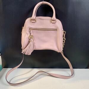 MICHAEL KORS KNOX TASSEL BALLET PINK PEBBLE LEATHER CROSSBODY SATCHEL BAG PURSE